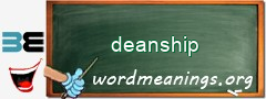 WordMeaning blackboard for deanship